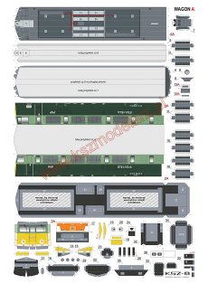 PKP ET41-153 JAMNIK - pociąg towarowy - Sklej Model 45