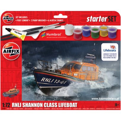 RNLI Shannon Class Lifeboat + farby, klej, pędzelki - Airfix A55015