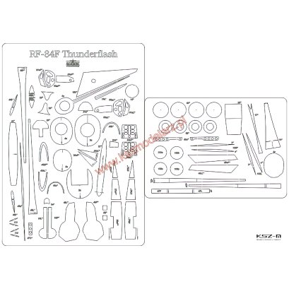 RF-84F Thunderflash - szkielet wycięty laserem- Answer 571
