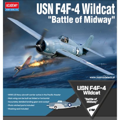 F4F-4 Wildcat Battle of Midway - Academy 12355