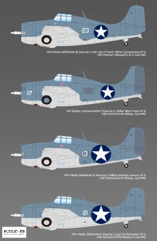 F4F-4 Wildcat Battle of Midway - Academy 12355