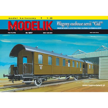 Cid-21- dwa niemieckie wagony osobowe - Modelik 8/07