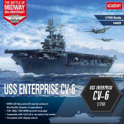 USS Enterprise CV-6 Battle of Midway - Academy 14409