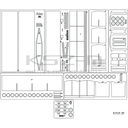 Wagonu Kdxz - szkielet, detale - Angraf 8/18