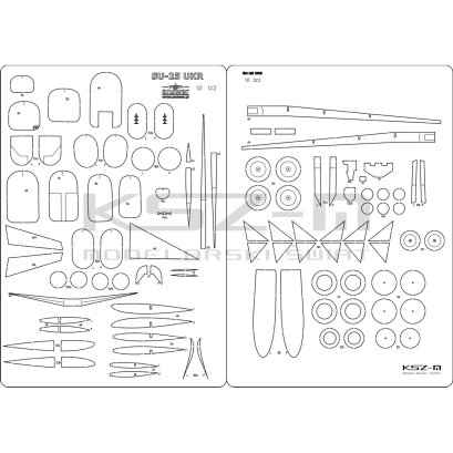 Su-25 - szkielet wycinany laserowo - Angraf 236
