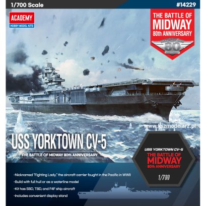USS Yorktown CV-5 Battle of Midway - Academy 14229