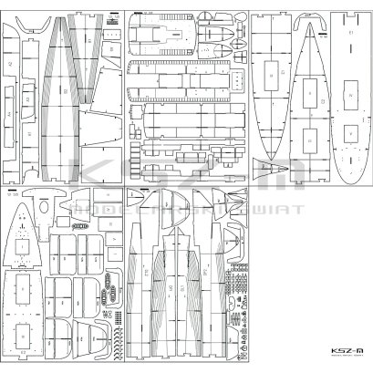 M/S Florian Ceynowa - szkielet wycięty laserowo - Angraf 277