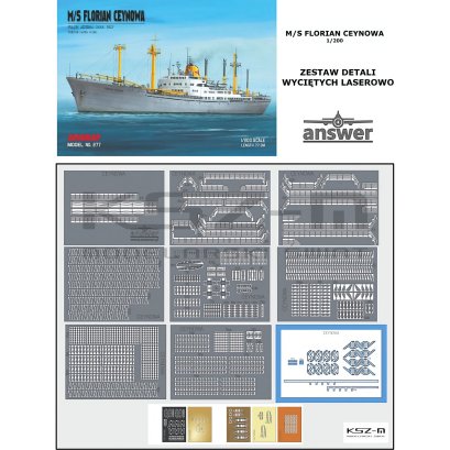 M/S Florian Ceynowa - detale wycięty laserowo - Angraf 277