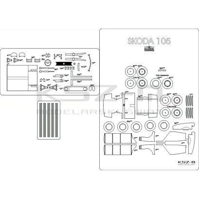 Skoda 105 - szkielet, detale, bieżniki - Answer 547