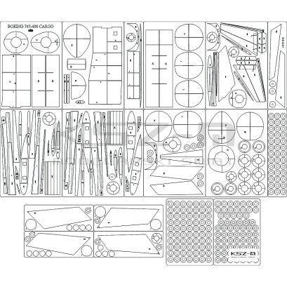 Boeing 747-400 Cargo - szkielet, detale - MPModel 70