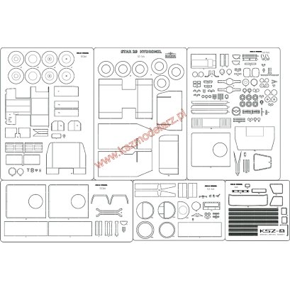 STAR 29 Hydromil pożarniczy - szkielet, detale, bieżniki - Answer 605