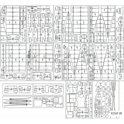 HMS Queen Elizabeth - szkielet wycinany laserowo - Angraf 206