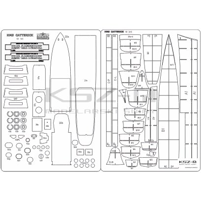 HMS Catterick - szkielet wycinany laserowo - Answer 602