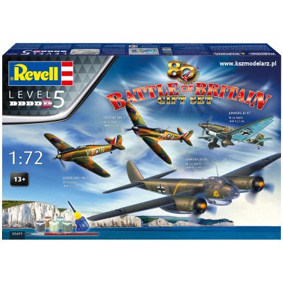 80th Anniversary Battle of Britain (4 samoloty + fabry, klej) - REVELL 05691
