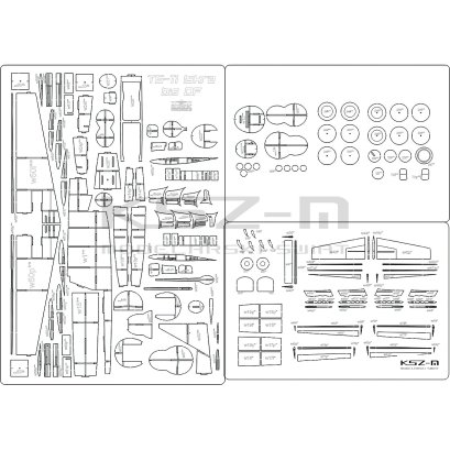TS-11 Iskra bis DF - szkielet wycinany laserowo - MS Model 004