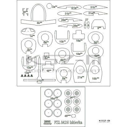 PZL M26 Iskierka - szkielet wycinany laserowo - Answer 6/14