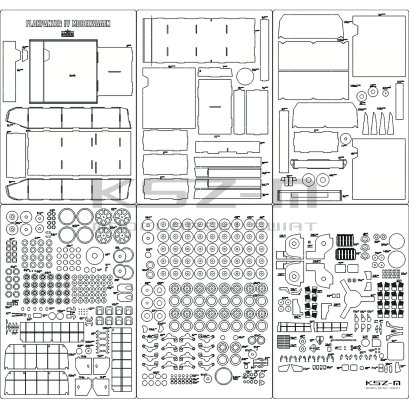 Flakpanzer IV Mobelwagen - szkielet wycinany laserowo - Angraf 224