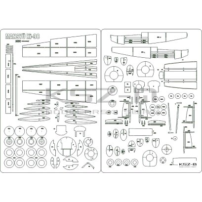 Mansyu Ki-98 - szkielet wycinany laserowo - MPModel 42