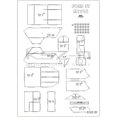 Ford 3 TON M1918 - szkielet wycięty laserowo - Answer 7/17