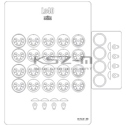 Lokomotywa Ls40 - koła wycinane laserowo - Angraf 228