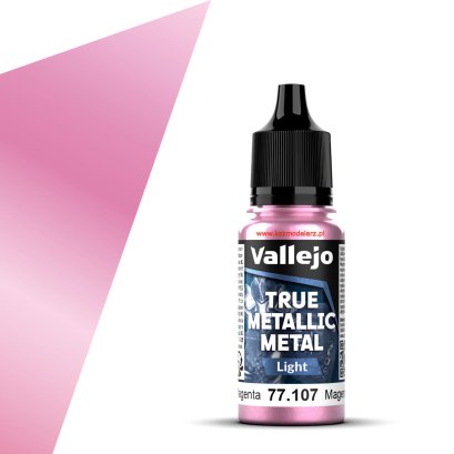Vallejo 77107 – Crimson Magenta (Light) True Metallic Metal – farba metaliczna 18 ml