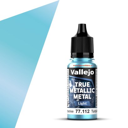 Vallejo 77112 - Hydra Turquoise (Light) True Metallic Metal – farba metaliczna 18 ml