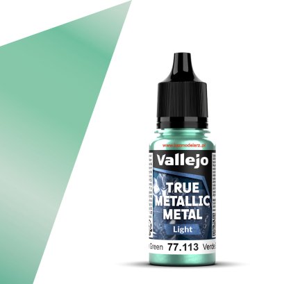 Vallejo 77113 - Beetle Green (Light) True Metallic Metal – farba metaliczna 18 ml