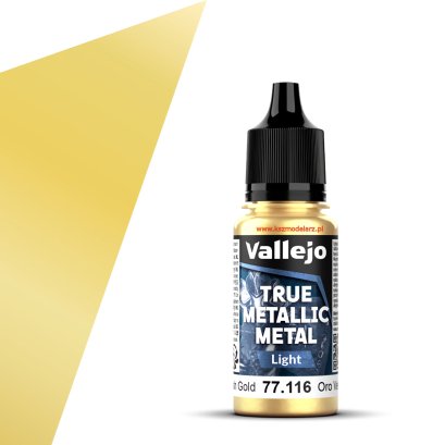 Vallejo 77116 - Greenish Gold (Light) True Metallic Metal – farba metaliczna 18 ml