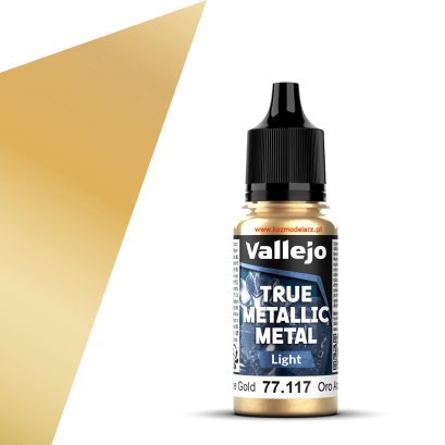 Vallejo 77117 - Arcane Gold (Light) True Metallic Metal – farba metaliczna 18 ml