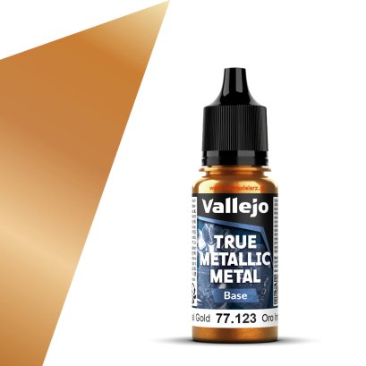 Vallejo 77123 – Imperial Gold (Base) True Metallic Metal – farba metaliczna 18 ml