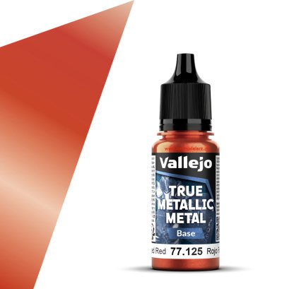Vallejo 77125 – Forged Red (Base) True Metallic Metal – farba metaliczna 18 ml