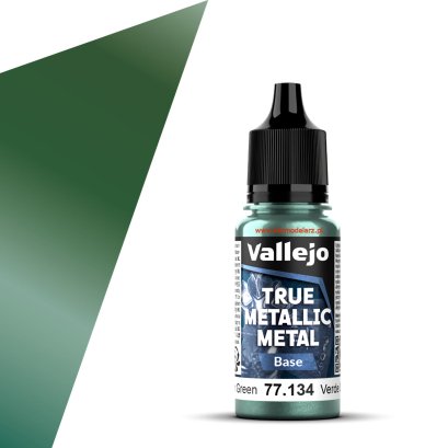 Vallejo 77134 - Dusken Green (Base) True Metallic Metal – farba metaliczna 18 ml