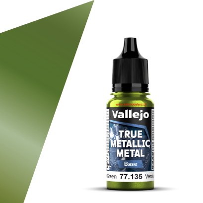 Vallejo 77135 - Amber Green (Base) True Metallic Metal – farba metaliczna 18 ml