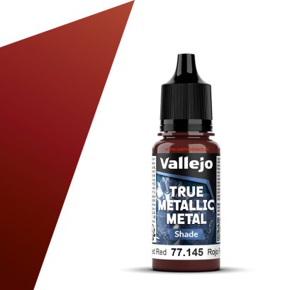 Vallejo 77145 – Forged Red (Shade) True Metallic Metal – farba metaliczna 18 ml