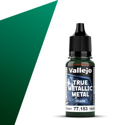 Vallejo 77153 - Beetle Green (Shade) True Metallic Metal – farba metaliczna 18 ml