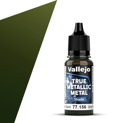 Vallejo 77156 - Greenish Gold (Shade) True Metallic Metal – farba metaliczna 18 ml