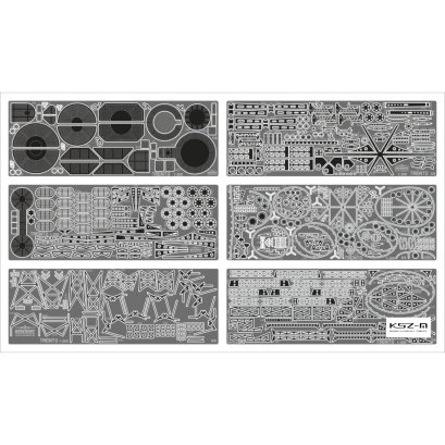 Krążownik Trento - detale fototrawione 1:200 Card Army, 12 blach