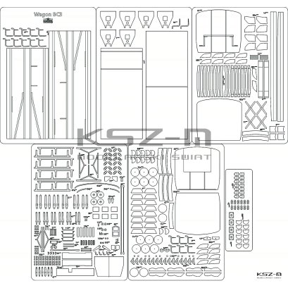 Wagon BC3 - szkielet, detale wycinane laserowo - Angraf 130
