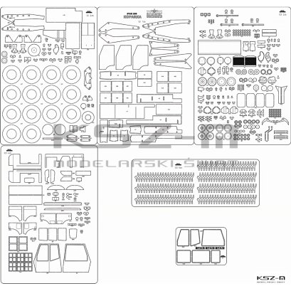 STAR 266 K-407 Waryński – zestaw szkielet detale bieżniki 1:25 – Angraf 316