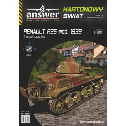 Renault R-35 mod. 1939 – francuski czołg lekki 1:25 – Answer 562