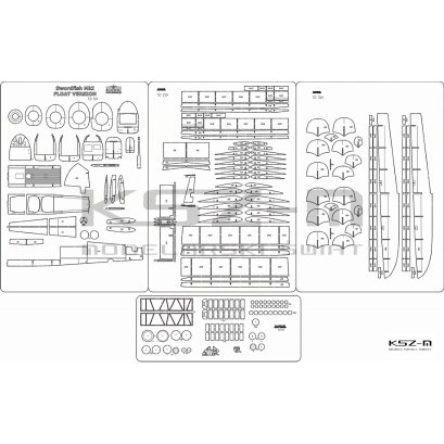 Fairey Swordfish Mk.I Float Plane – zestaw szkielet detale 1:33 – MPModel 146