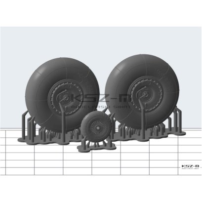 PZL 45 Sokół – koła żywiczne 3D – 1:33 – MPModel 140