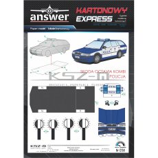 Skoda Octavia Kombi Policja (dla dzieci) – Kartonowy Express KEx158