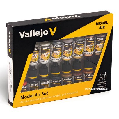 Zestaw 16 farb Model Air - Metallic Effects - Vallejo 71181
