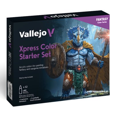 Vallejo 72209 Xpress Color Starter Set – zestaw 12 farb + figurka
