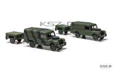 Land Rover LWB Hard Top z przyczepą – 1:76 – Airfix A02324