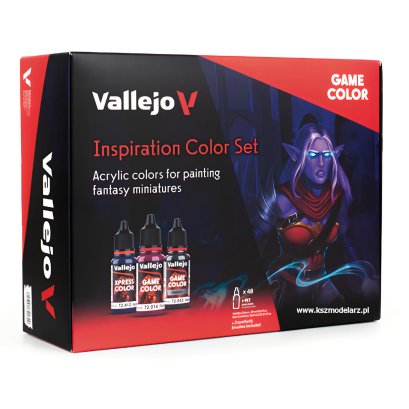 Vallejo 72182 Game Color Inspiration Color Set – zestaw 48 farb + akcesoria