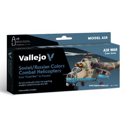 Vallejo 71601 Soviet/Russian Combat Helicopters – Model Air – zestaw 8 farb śmigłowce