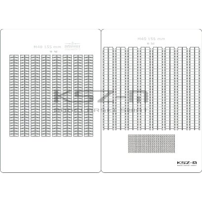 M40 155 mm – gąsienice wycinane laserowo 1:25 – Angraf 322