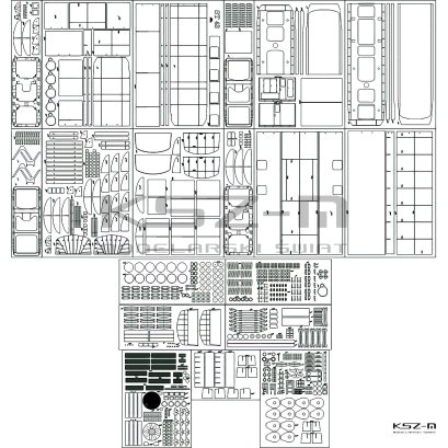 ST43 – szkielet detale wycinane laserowo 1:25 – Angraf 317